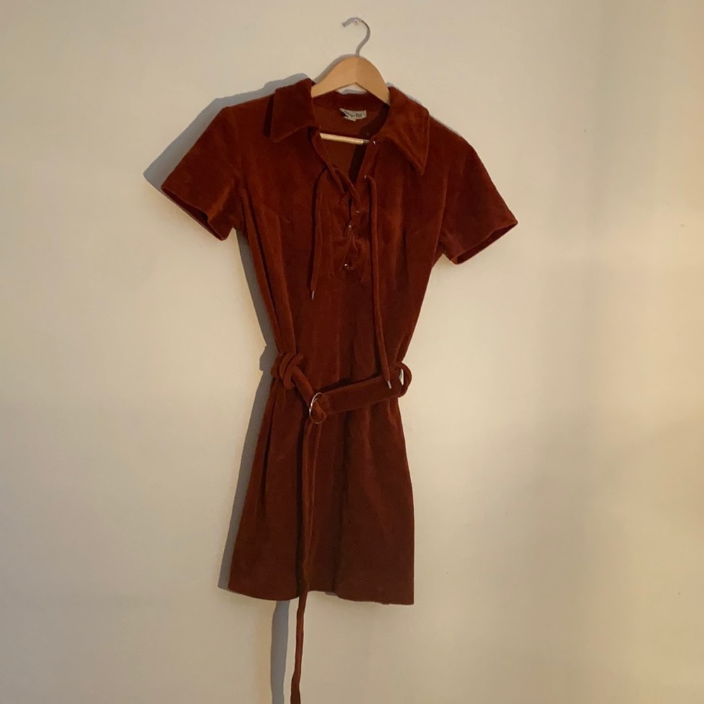 Velvet Orange Dress